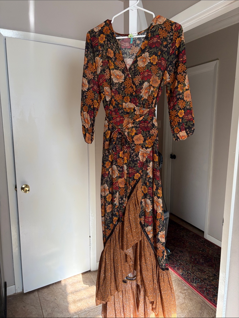 FARM Rio Wrap Maxi Dress in Autumn Floral - Picture 2 of 5